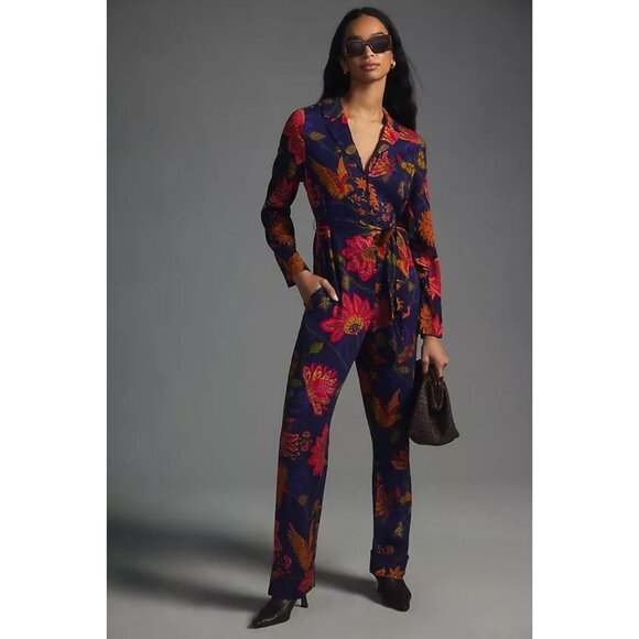 Farm Rio X Anthropologie Floral Button Front Jumpsuit - Picture 1 of 8